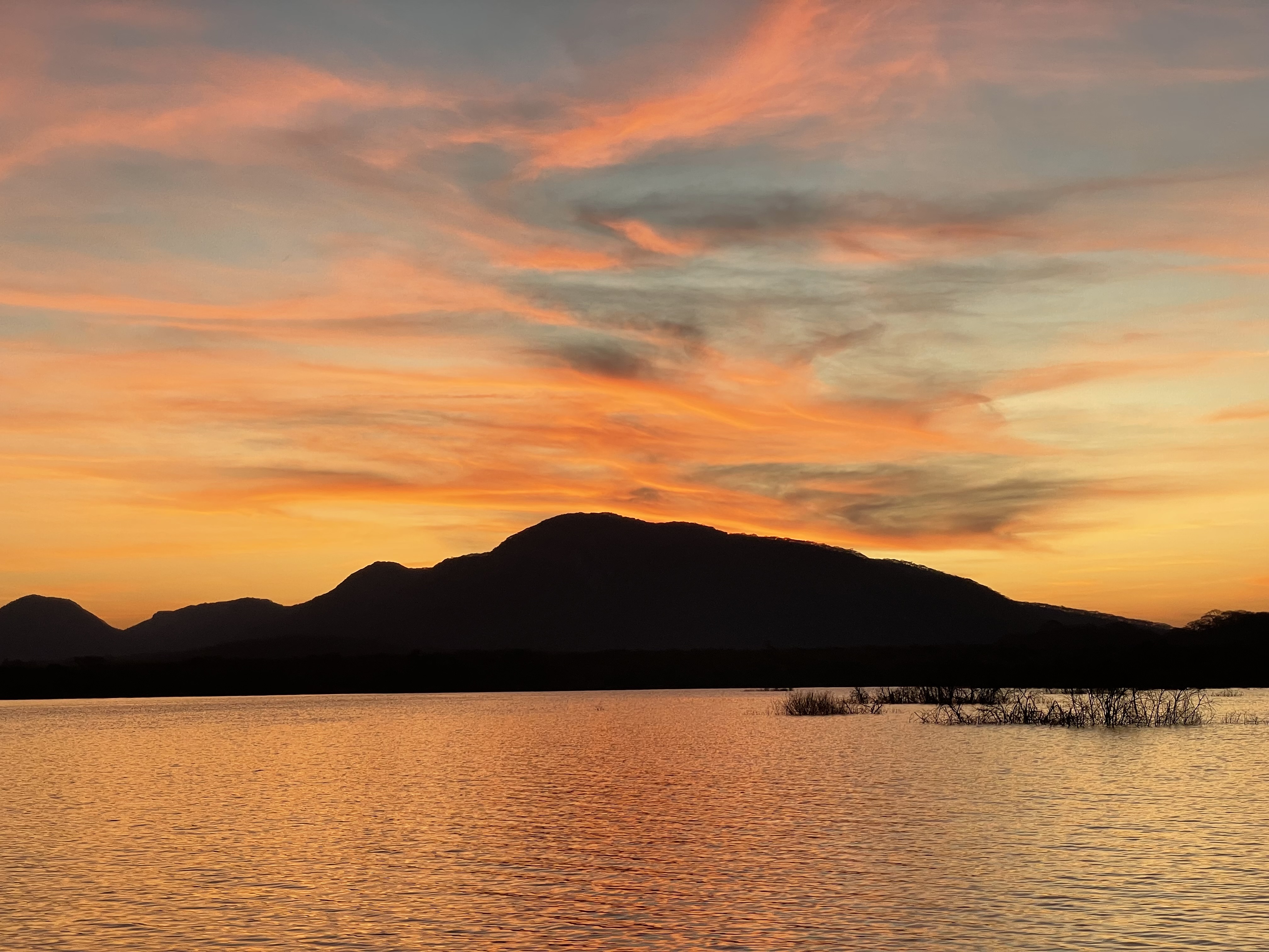 Dramatic sunsets on the lake