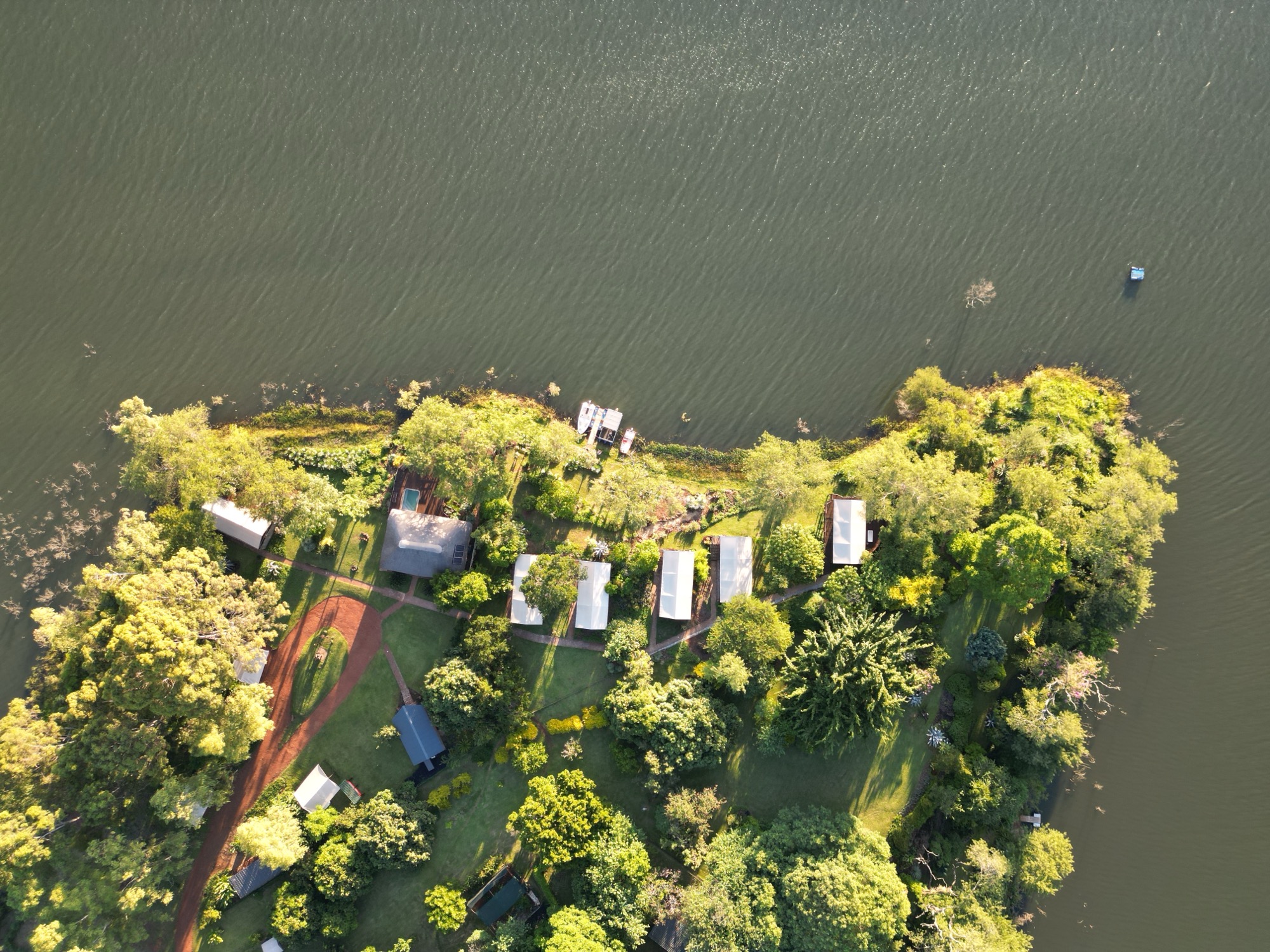 Aerial view of Romelda Tented Lodge