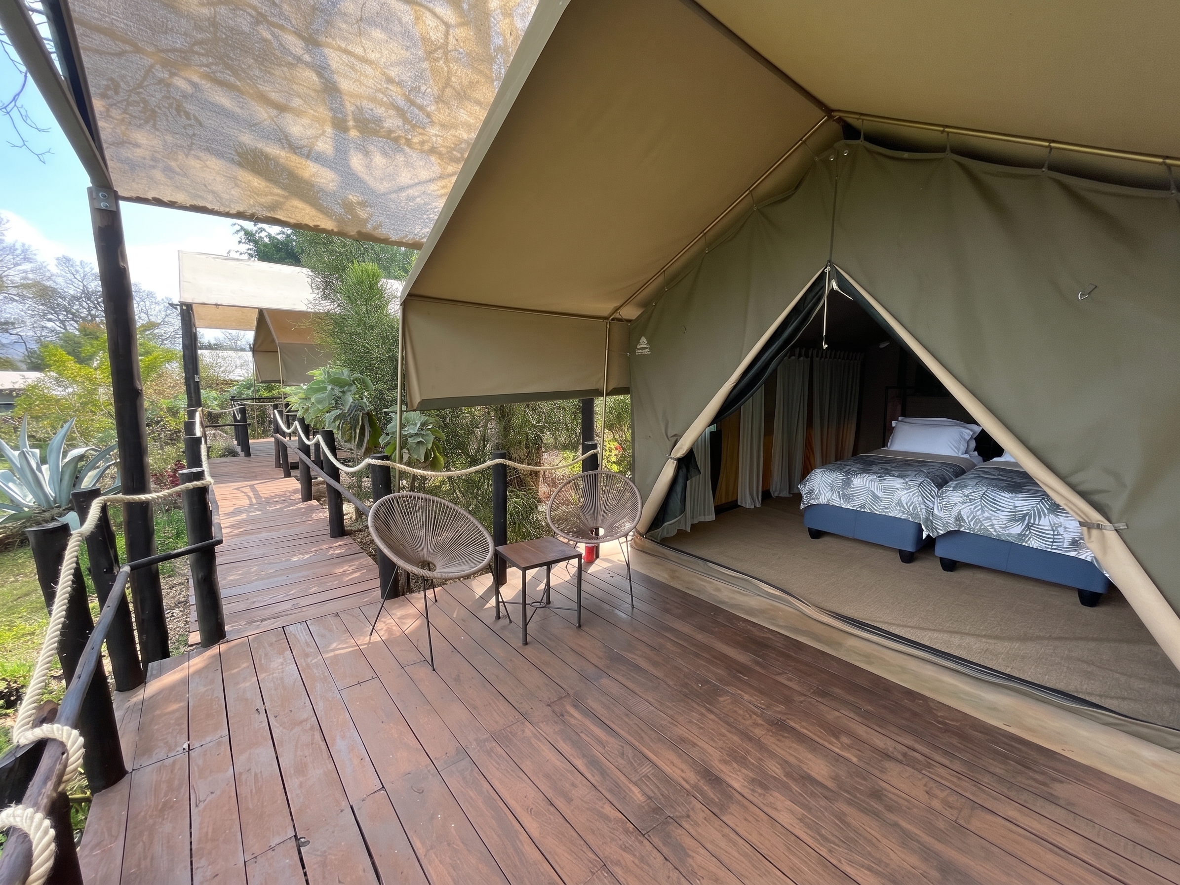 Connected Standard Tents at Romelda Lakeside Retreat